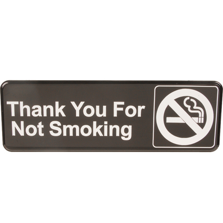 VOLLRATH Sign, No Smoking , Blk 4521